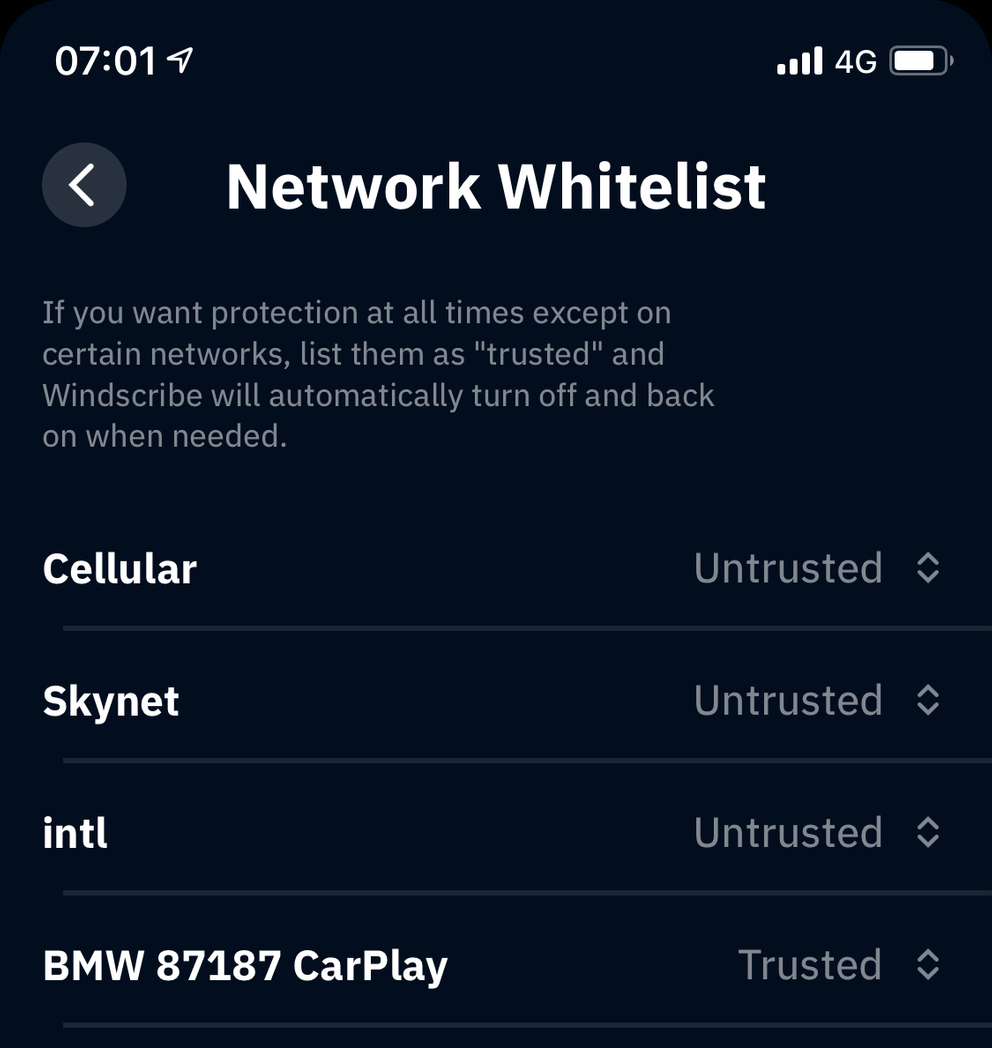 Windscribe VPN Network Whitelist